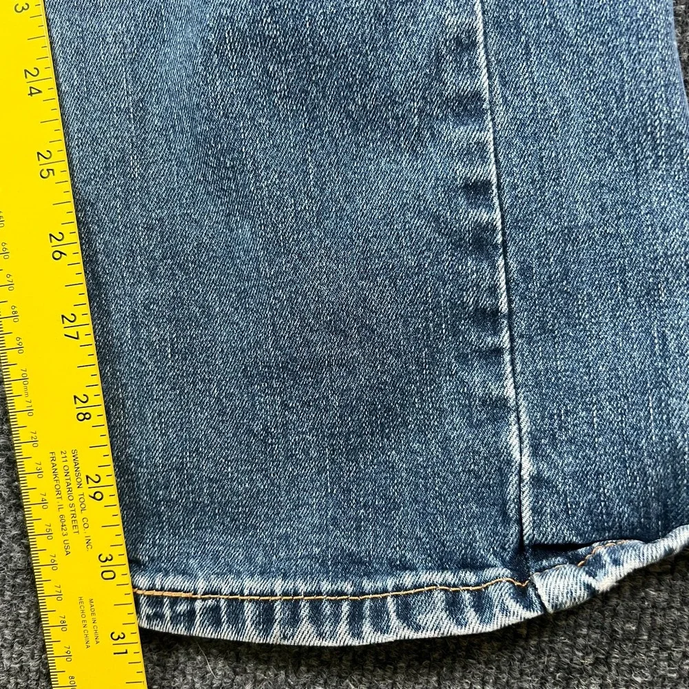 Levi's 505 Straight Jeans Mens 30x30.5 Blue Medium Wash Denim Stretch Mid Rise‎